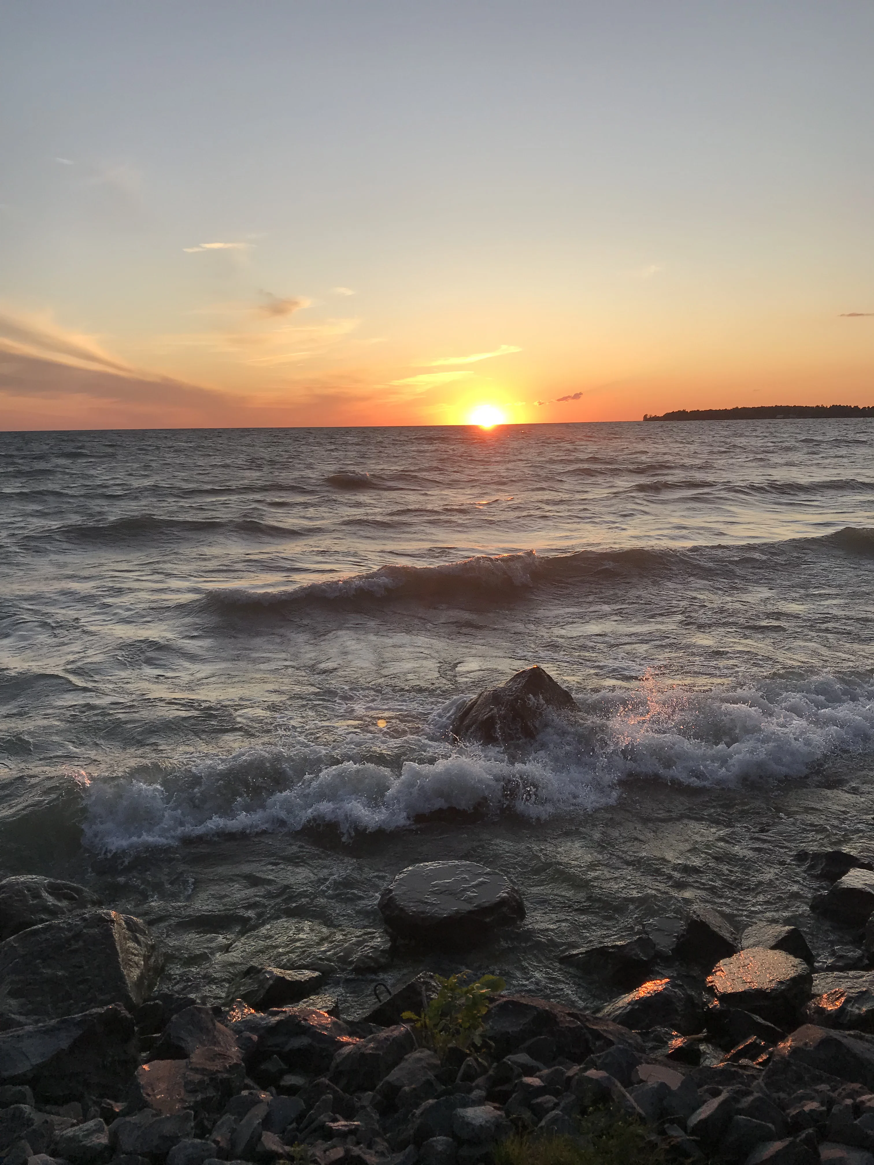 Lake at sunset